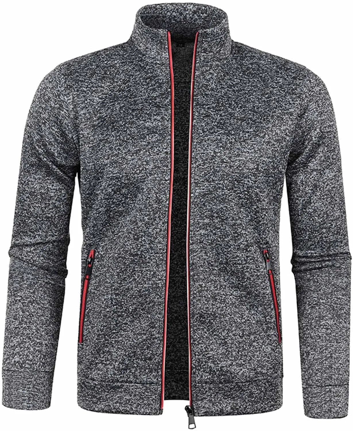 Uillui Men's Sports Track Jacket Lightweight Zip up Casual Coat Running Athletic Active Sweat Jacket Long Sleeve Sweatshirts