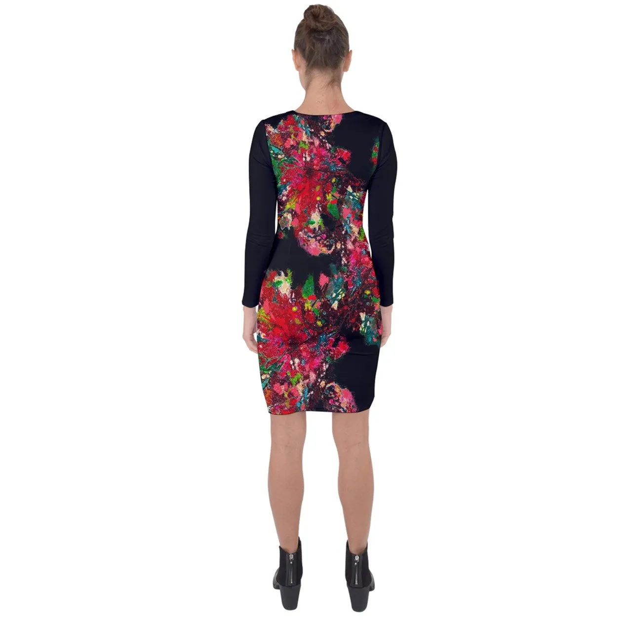 Vestido invierno FLOR ROJA