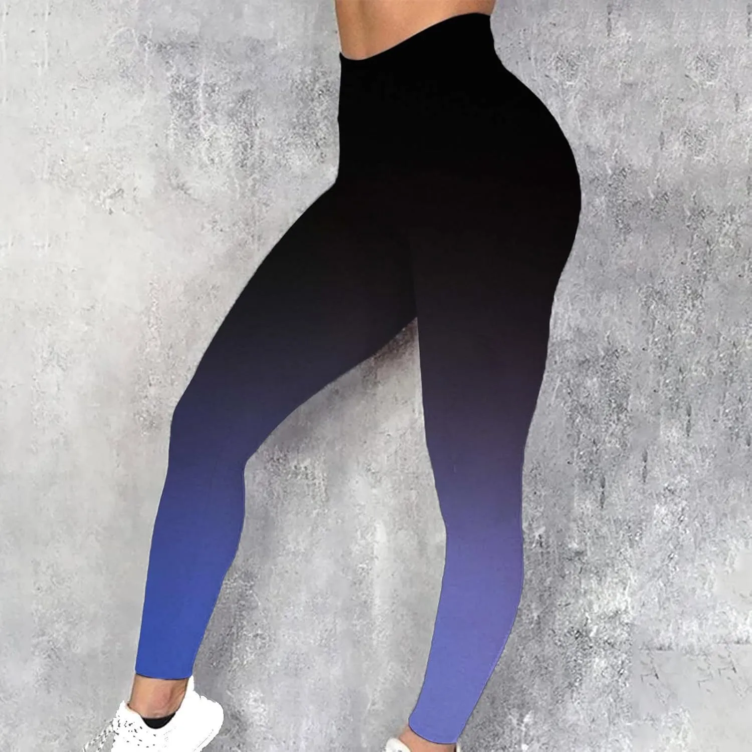 Women Seamless Workout Leggings Scrunch Butt High Waist Gym Yoga Pants Tights Athletic Ombre Tie Dye Yoga Leggings