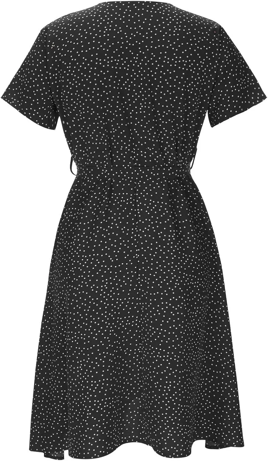 Women's Summer Maxi Dress Casual Wrap Floral Boho Short Sleeve V Neck Split Ruffle Beach Long Dresses