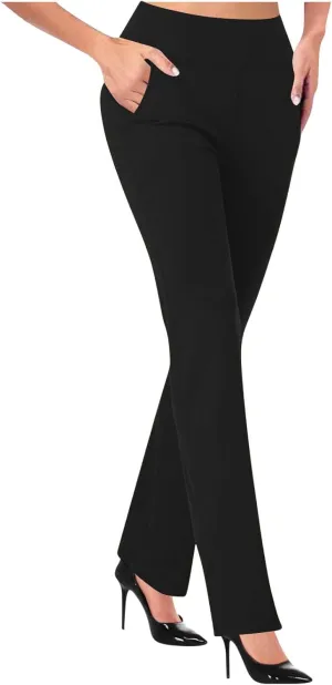 Work Slacks for Women 2025 Knit High Waist Office Dress Petite Yoga Pants Business Casual Pant Trousers Pantalones