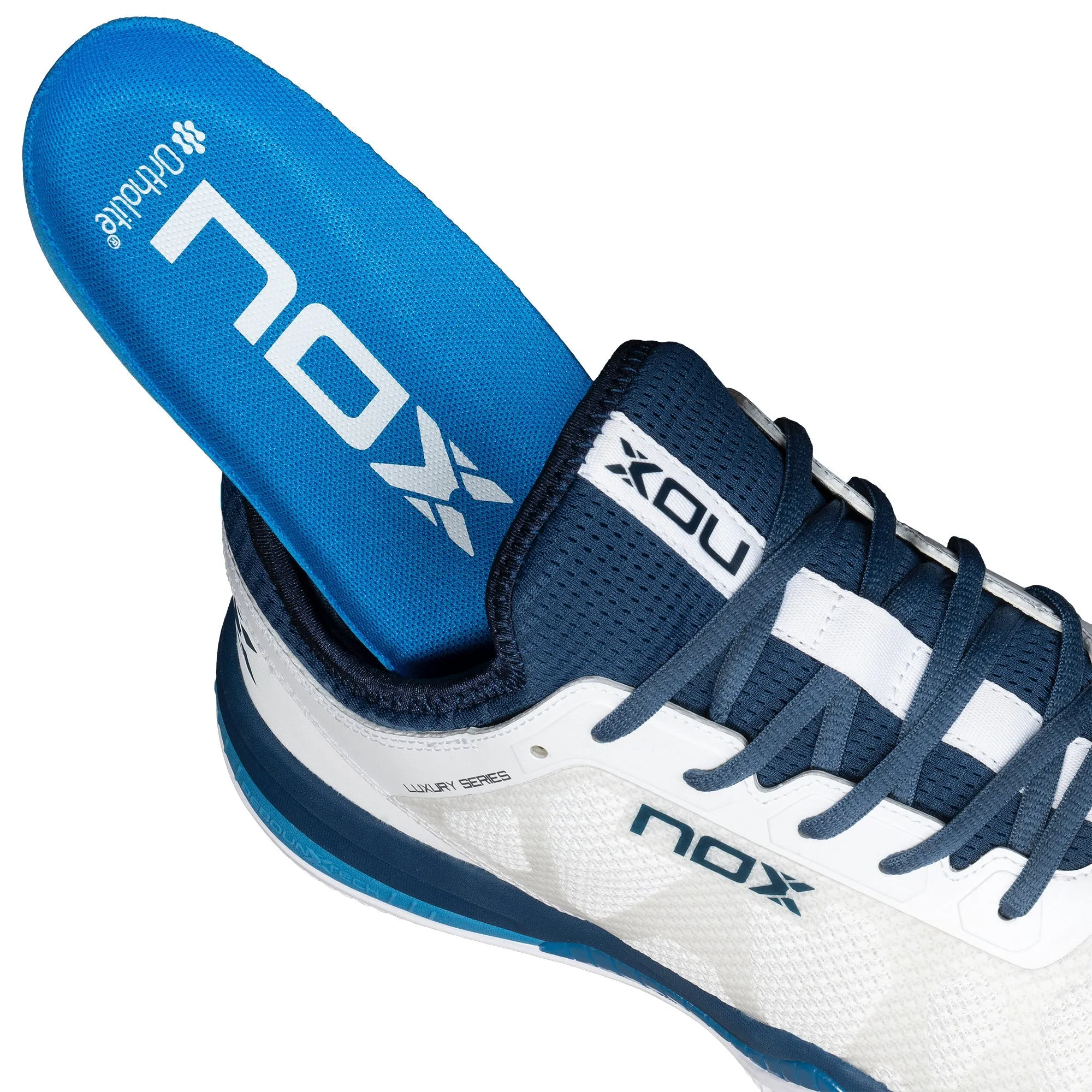 Zapatillas de pádel Nox NERBO Blanco/Azul sueco