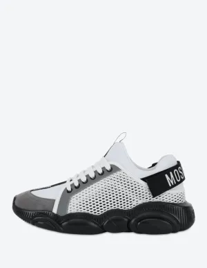 Zapatillas Moschino Couture Logo Strap Teddy Blancas ,Grises y Negras Hombre